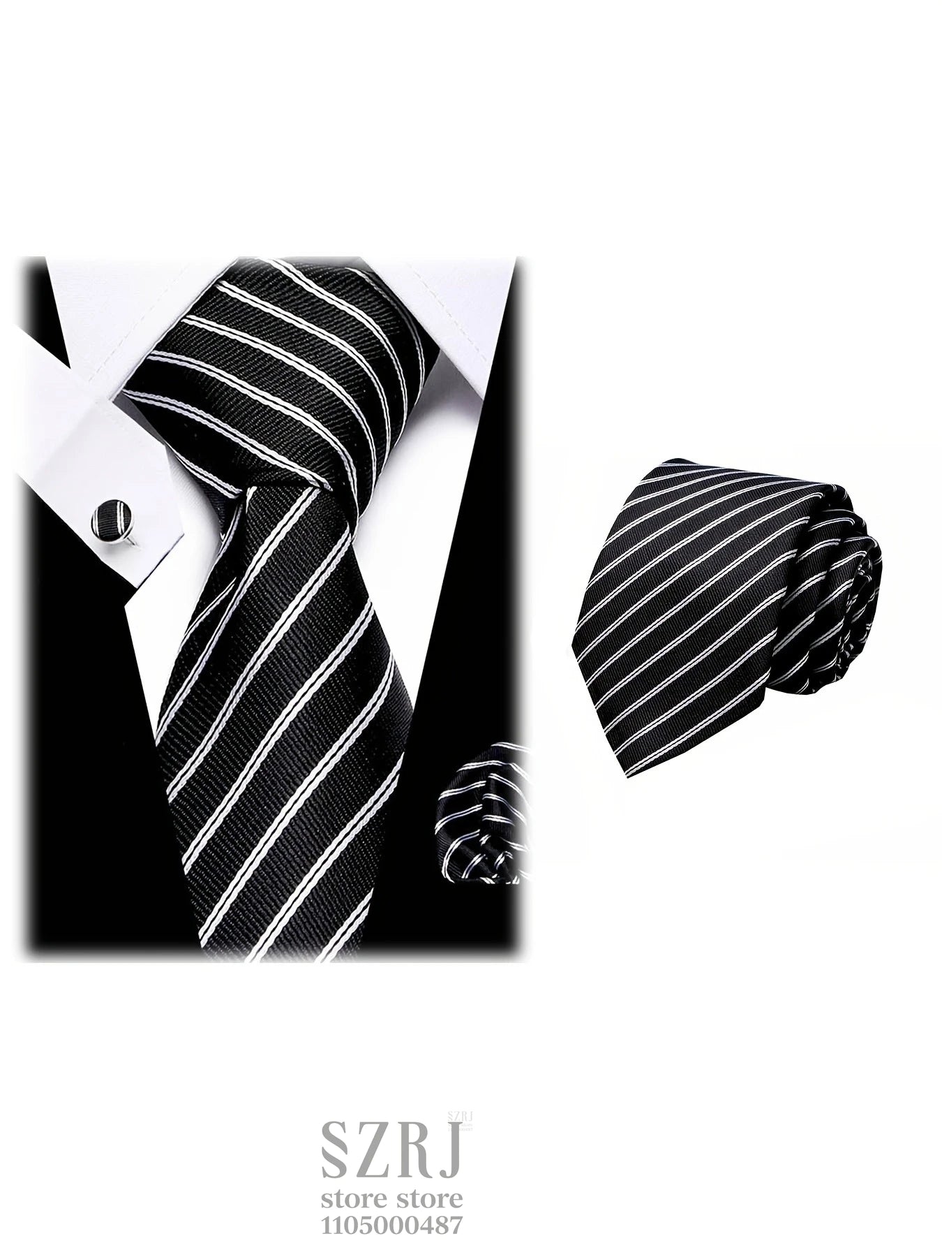 Men's 4-Piece Suit: Jacket+Vest+Pants+Black Tie. V-Neck, Gentleman Style, Premium, Tailored. For Business, Parties, Weddings.