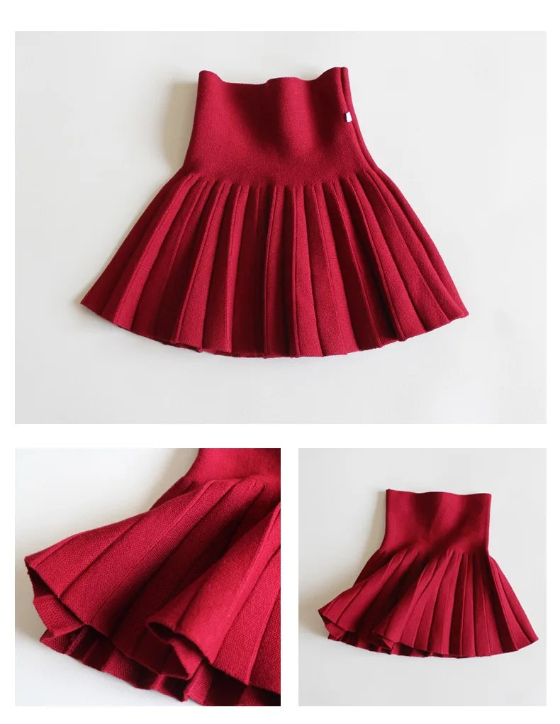 1pcs Kids Cute Slim Fit Tutu Short Skirt Girls Pleated Skirt Childrens Baby Solid Sweet Pink Beach Mini Princess Skirt 110-170cm