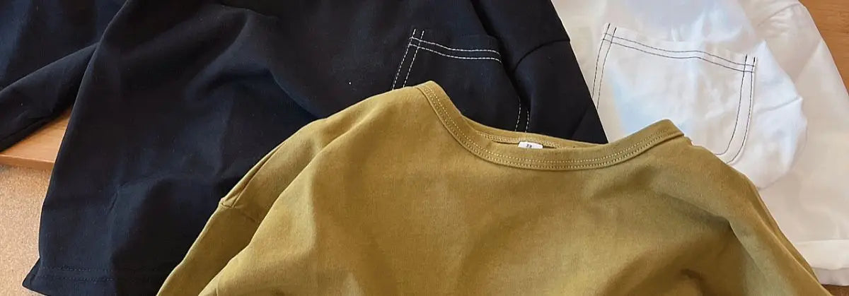 Autumn Boys Long-sleeved T-shirt Spring and Autumn 2023 New Children's Solid Color Irregular Bottoming Shirt Baby Inner Tops