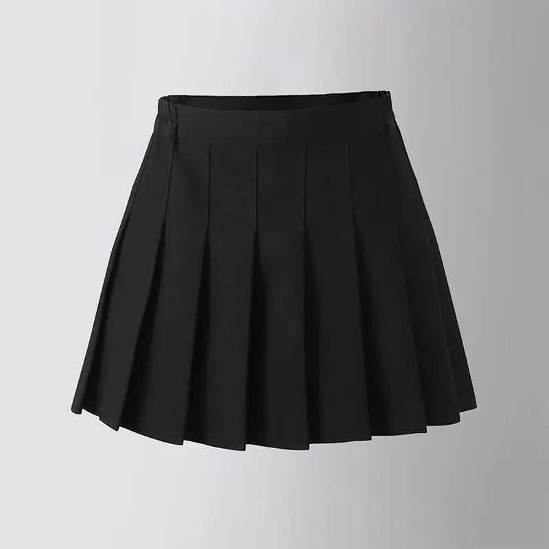Summer Baby Girls Cake Skirts Solid Elastic Waist Children Girl Pleated Skirts High Quality Preppy Style Junior Girl Dance Skirt