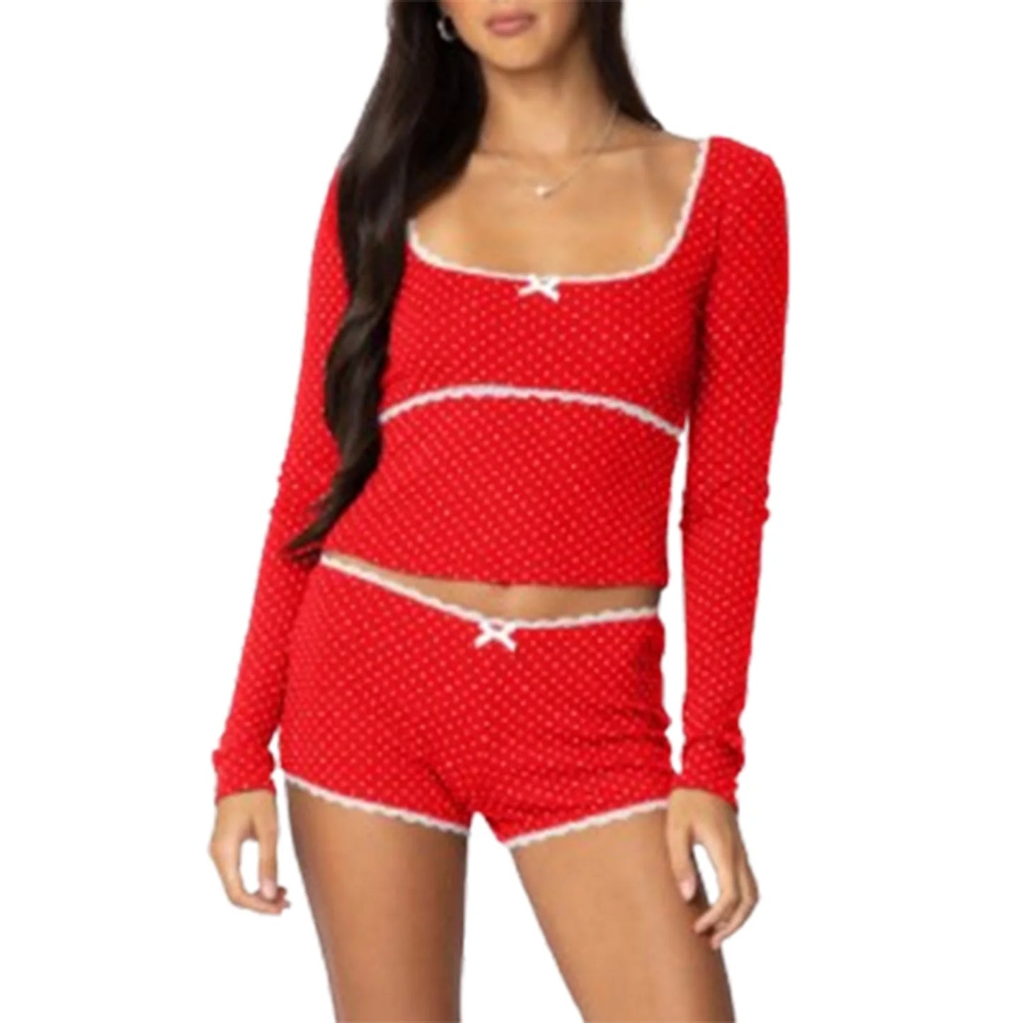 Women s 2PCS Lounge Set Short Sleeve V-Neck Floral Print Blouse and Pants Pajama Set Casual Sleepwear Outfit