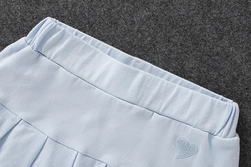 Girls' New All-Match Pleated Culottes Medium And Small Children'S Summer Skirt With Inner Safety Pants Student Uniform Skirts