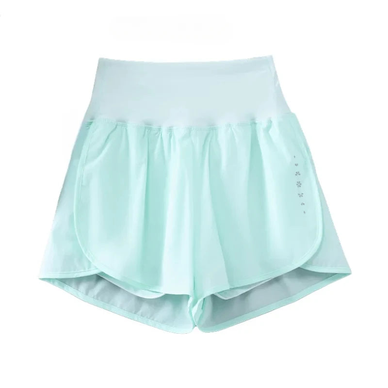 Women Yoga Shorts High Waist Double Layer Running Gym Shorts With Pocket Summer Sportswear Fitness Clothes Jogger Short New