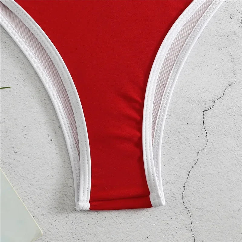 Sexy Bikini 2025 Swimsuit Women Swimwear Beachwear Female Bathing Suit Patchwork Basic Bikini set 2 piece Push-up Swim Suits