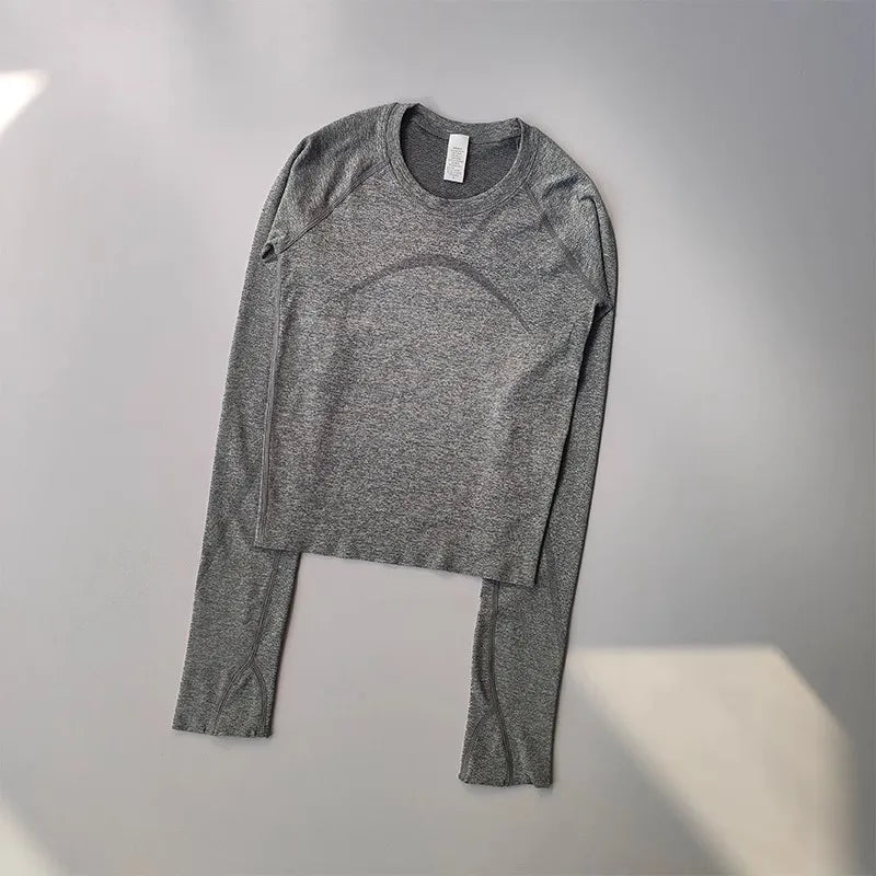 Women's Long Sleeve Yoga Shirts Sport Top Fitness Gym T-shirt Running Jersey Fitness Blouse Sports Clothing