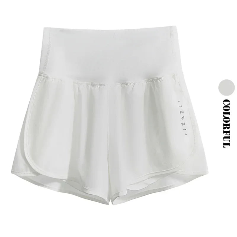 Women Yoga Shorts High Waist Double Layer Running Gym Shorts With Pocket Summer Sportswear Fitness Clothes Jogger Short New