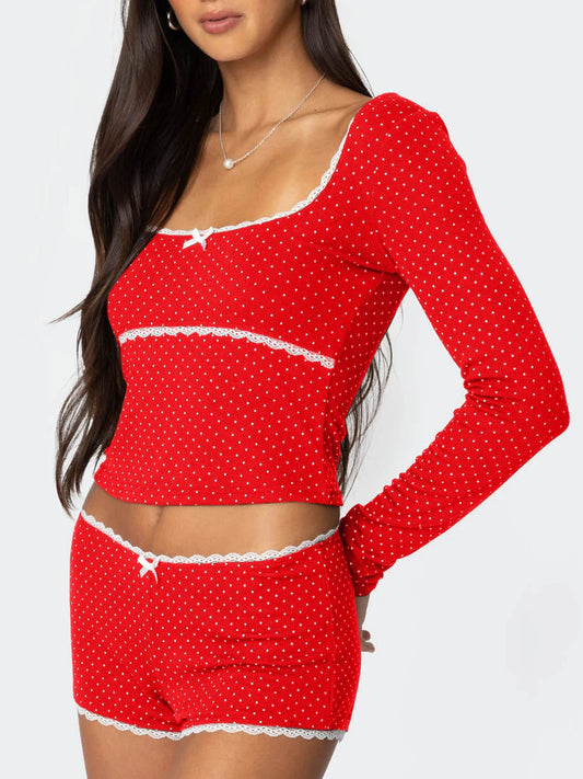 Women s 2PCS Lounge Set Short Sleeve V-Neck Floral Print Blouse and Pants Pajama Set Casual Sleepwear Outfit