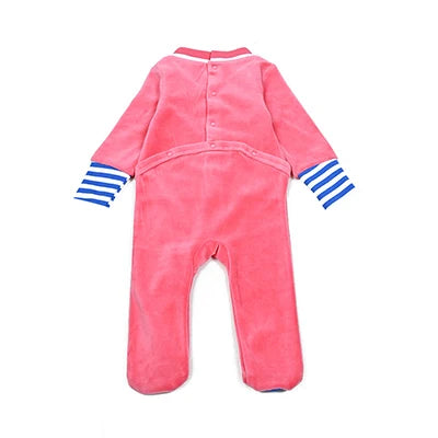 Children's pajamas family matching blue and pink set girls dress baby boy and girls romper autumn winter clothes stripes trims