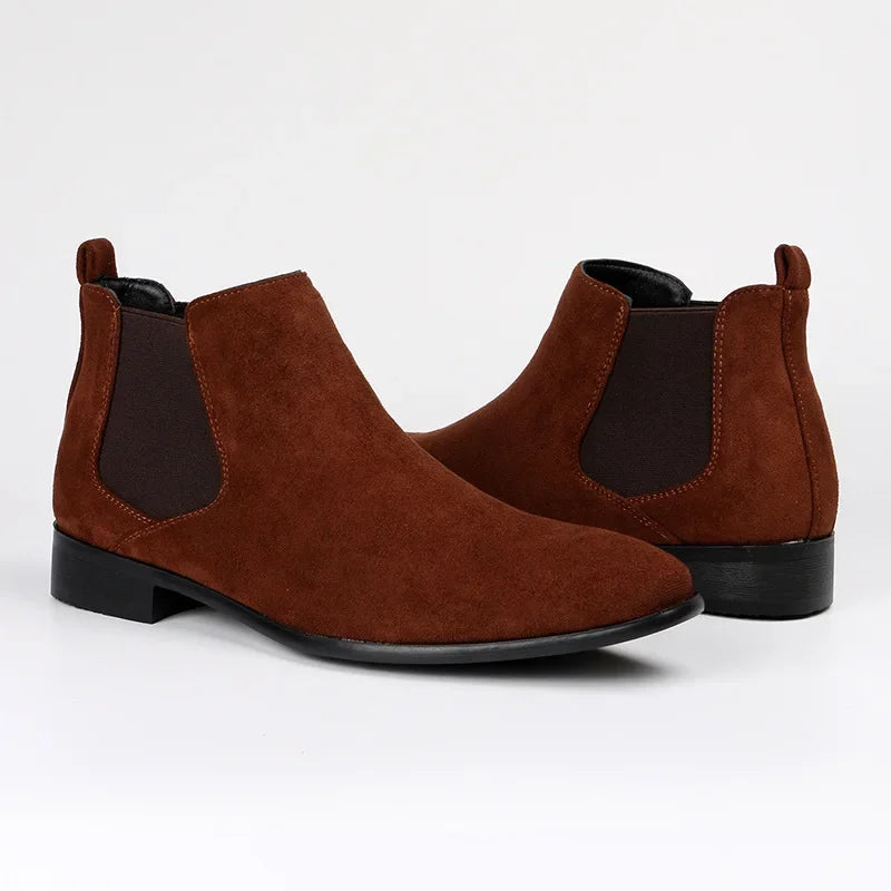 Men's Chelsea Boots Versatile Fashionable Short Boots Small Square Head Designer Shoes Heels Cowgirl Boots