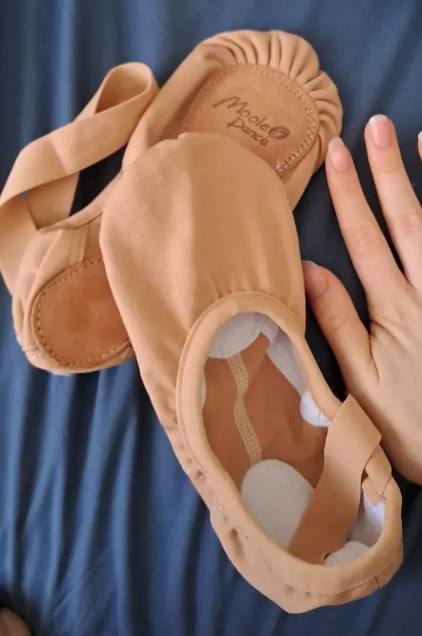 New Girl Women's Professional Full Elastic Cloth Multiple Wearing Way Exercise Dancing Shoe Adult Cat Claw Ballet Dance Shoes