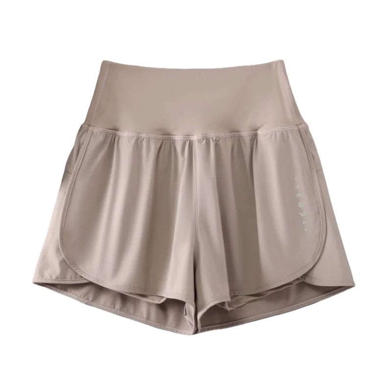 Women Yoga Shorts High Waist Double Layer Running Gym Shorts With Pocket Summer Sportswear Fitness Clothes Jogger Short New