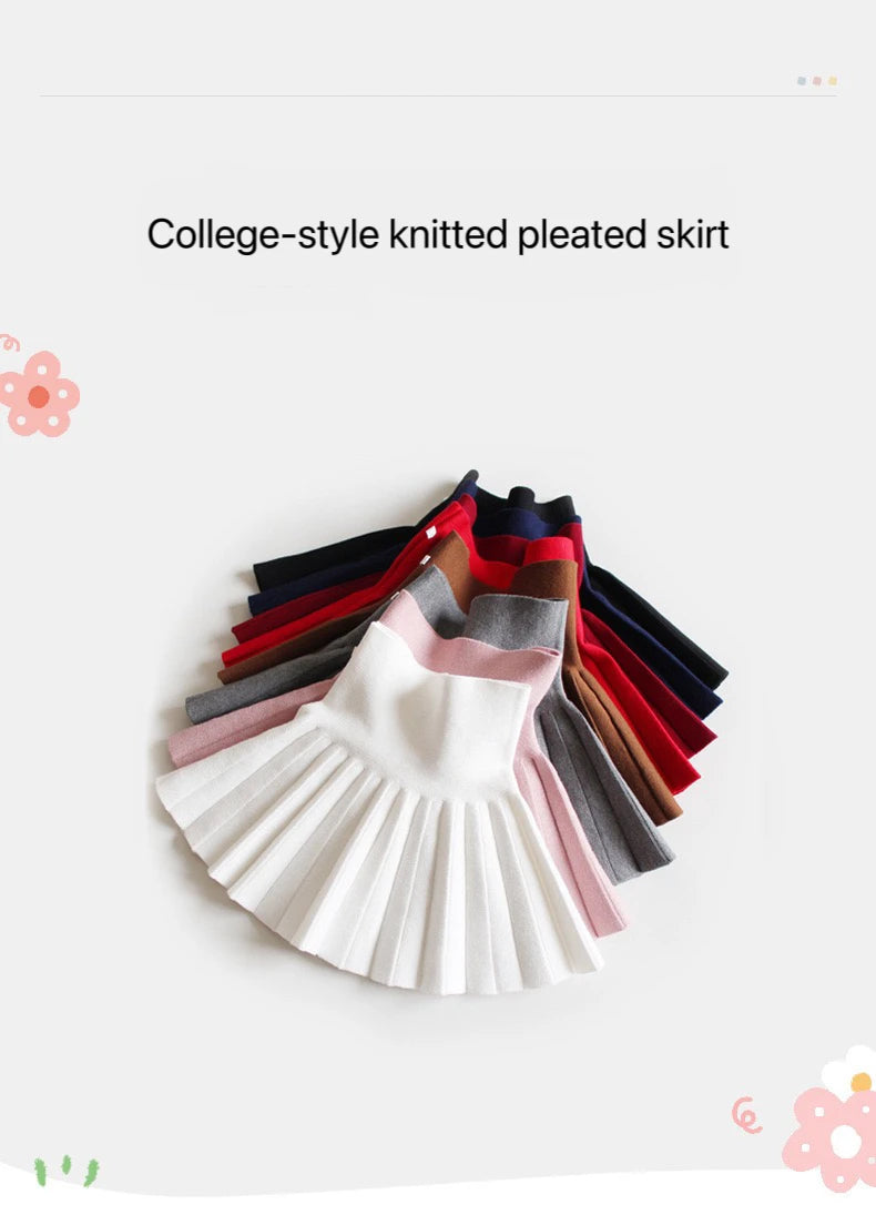 1pcs Kids Cute Slim Fit Tutu Short Skirt Girls Pleated Skirt Childrens Baby Solid Sweet Pink Beach Mini Princess Skirt 110-170cm