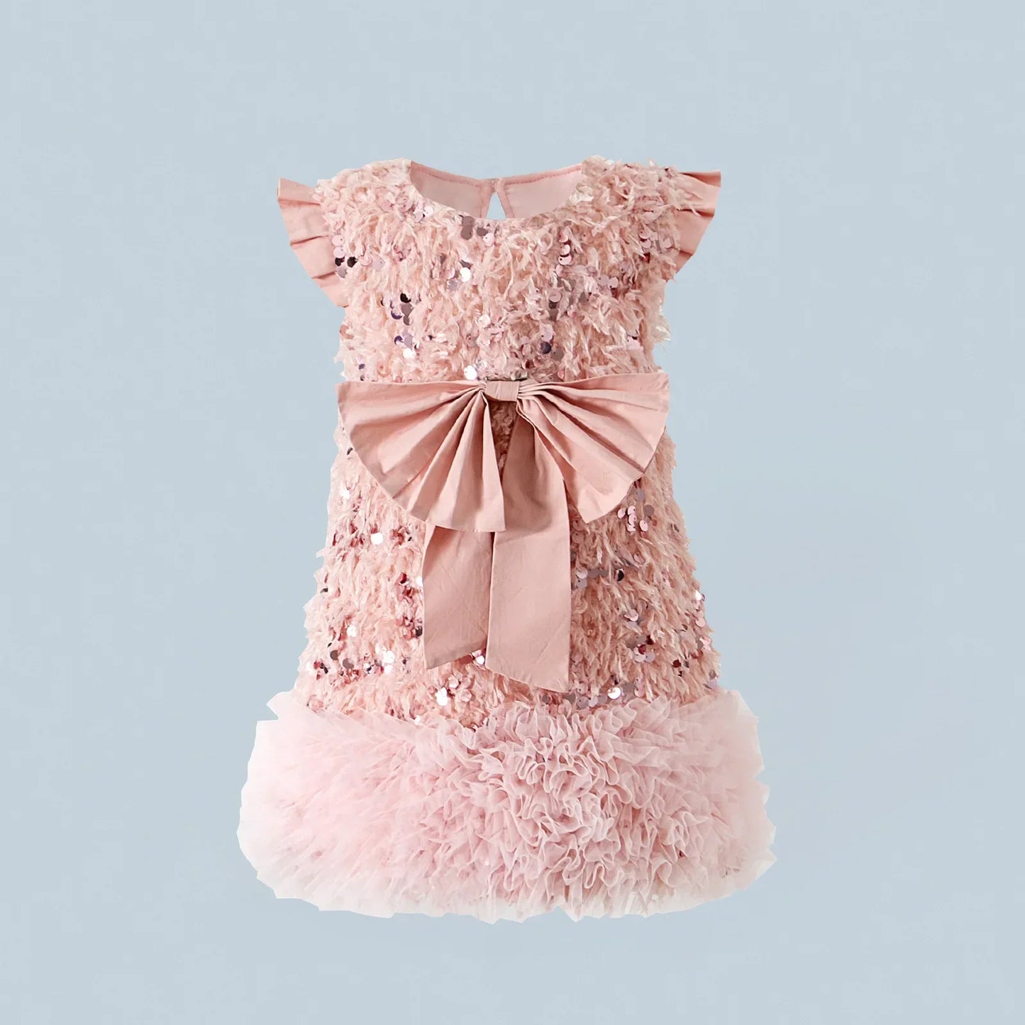 Baby Girls TUTU Dress Kids Children Vest Dress Bow Sequins Sleeveless Casual Dresses Spring Autumn Clothes 2-6 Years  L392/L429