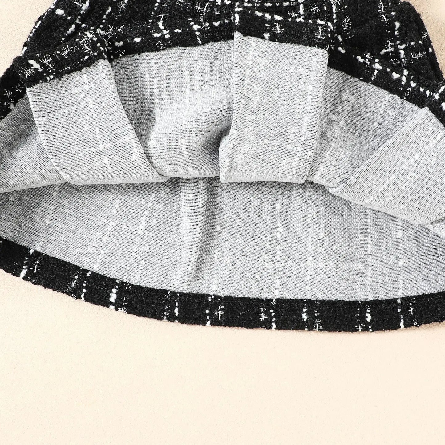 Baby Girl Spring and Autumn High Neck Long sleeved Dress 3 Pcs Set Vest+Base Coat+Short Skirt Children Clothing Age For 2-7 Year