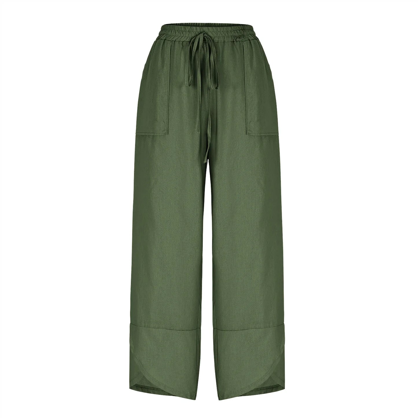 Women'S Fashion Loose Solid Color High Waist With Pockets Athletic Casual Pants Cargo Pants Women Pantalones De Mujer Hot