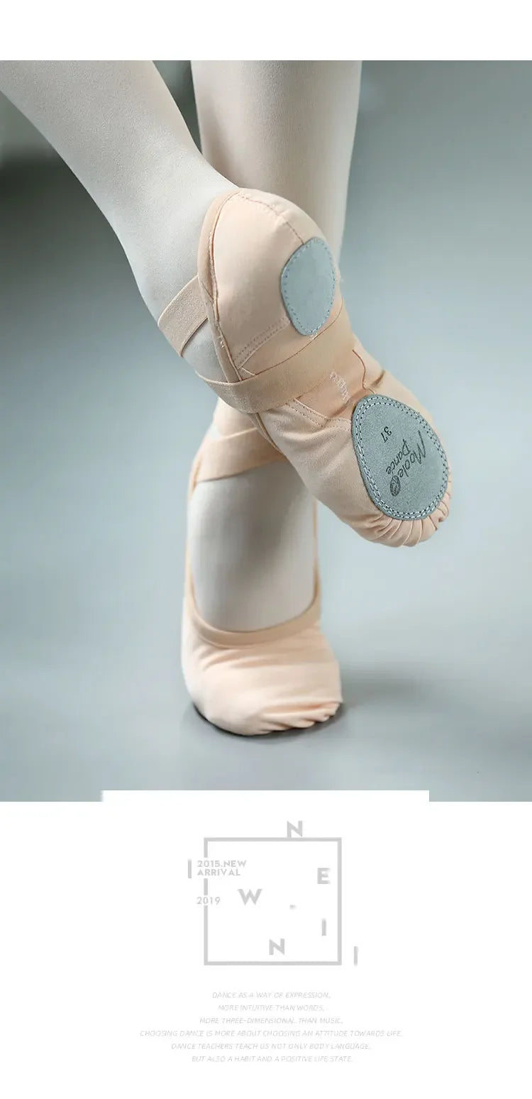 New Girl Women's Professional Full Elastic Cloth Multiple Wearing Way Exercise Dancing Shoe Adult Cat Claw Ballet Dance Shoes