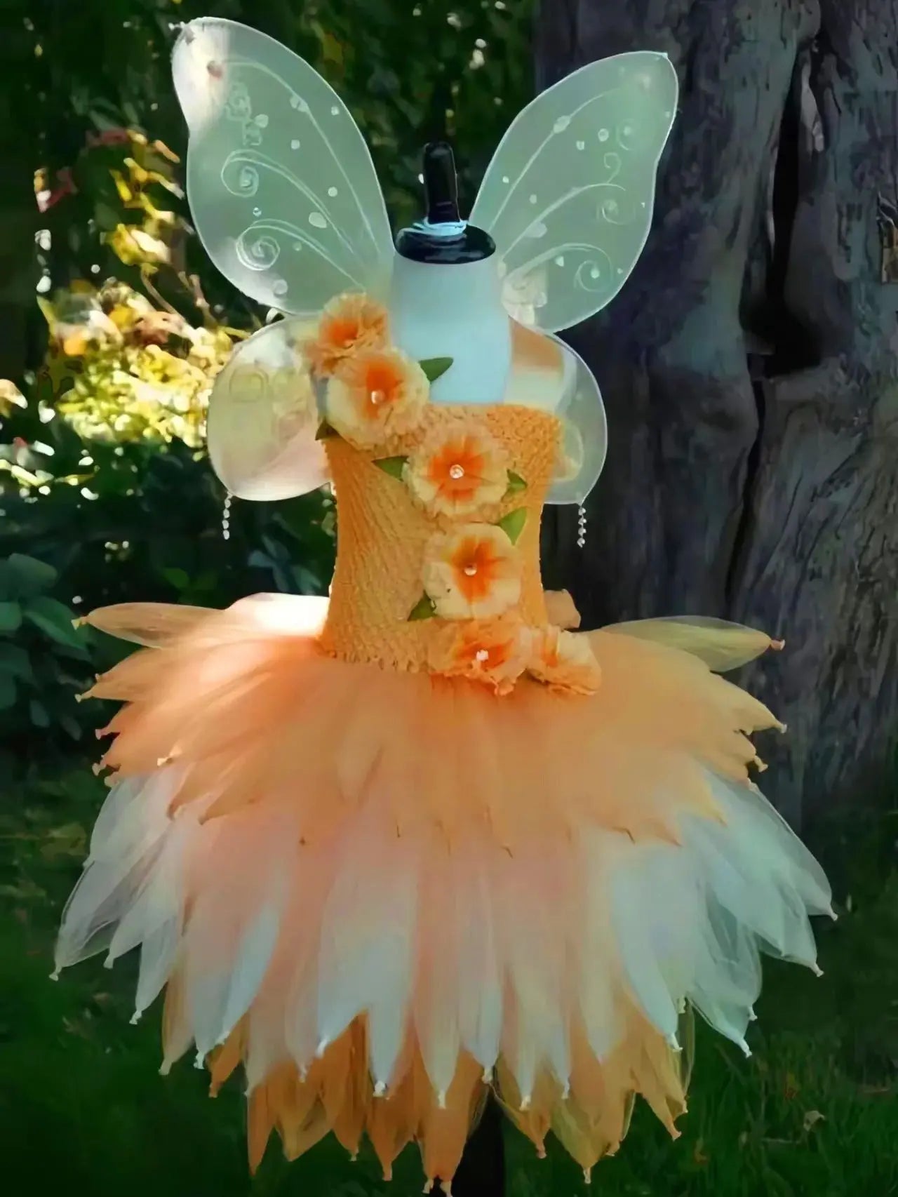 Green Woodland Fairy Dresses for Girls Jungle Forest Fairies Costumes Wood Elf Princess Ballet Tutus Outfit with Wings