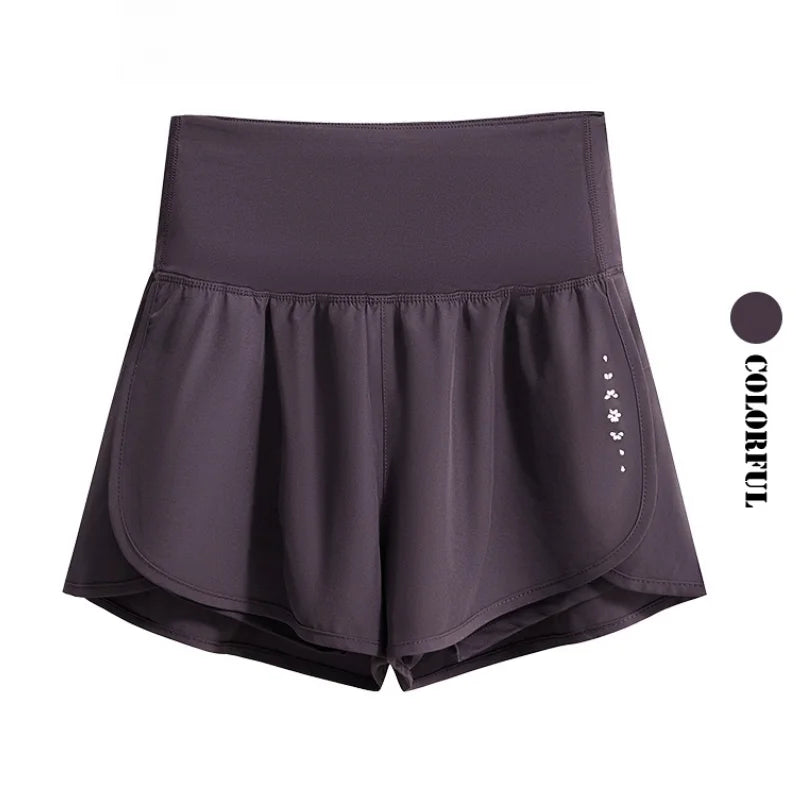 Women Yoga Shorts High Waist Double Layer Running Gym Shorts With Pocket Summer Sportswear Fitness Clothes Jogger Short New