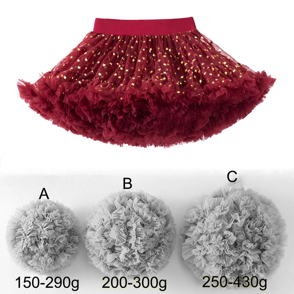 Summer Girls Tutu Luxury Fluffy Princess Skirt Little Girl Birthday Party Clothes Stage Performance Outfits Fashion Streetwear