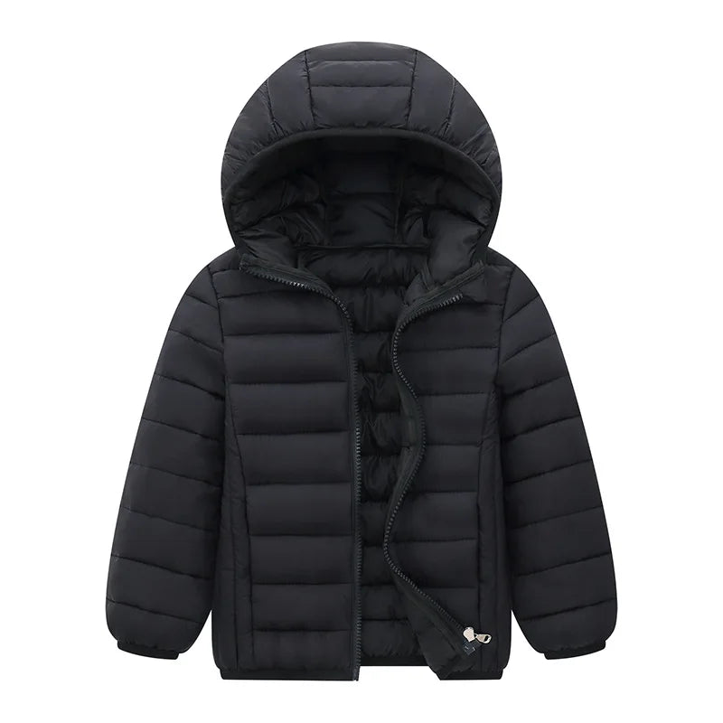 4-16 Years Girls Boys Down Jacket Autumn Coats Children Clothing  Kids Hooded Down Cotton Outerwear Boys Warm Snowsuit Jackets