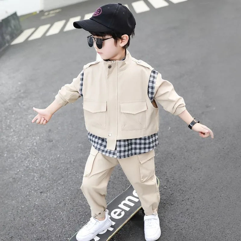 Coat Set Clothing for Boys Children's Junior Boys' Autumn Winter Top Bottom Korean 2025 4 Years 3 Year Old Boy Clothes Kids Suit