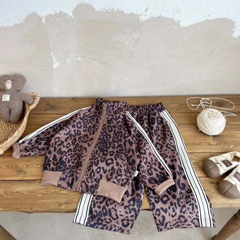 Autumn Girls Sets Children's Warm Suit Kids Zipped Long-Sleeved Coat Trousers 2Pcs New Boys Fashion Outfit Baby Casual Clothes