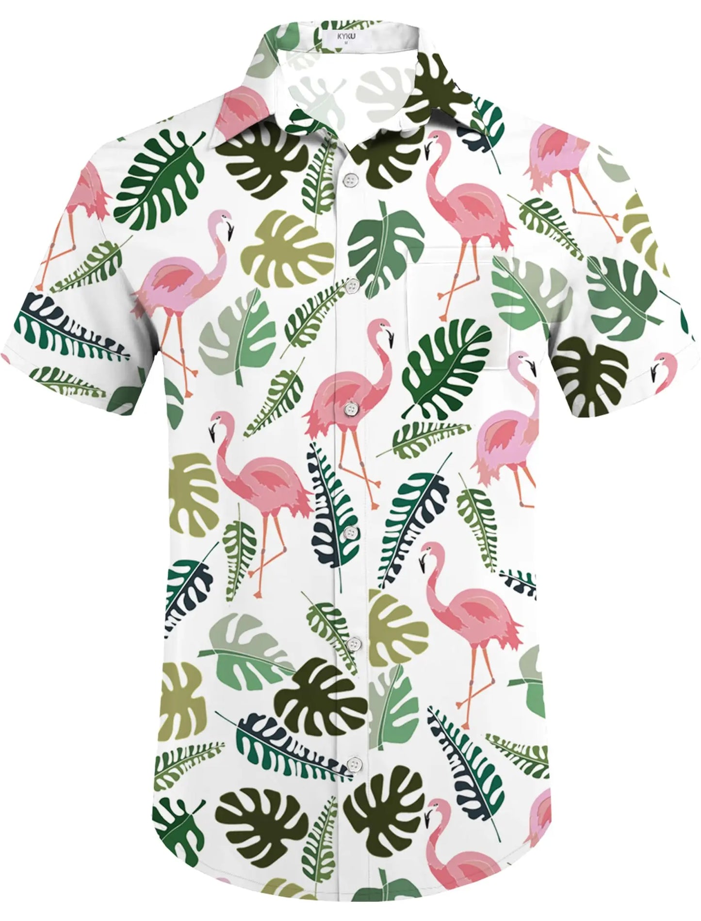 KYKU Mens Hawaiian Shirt and Short Set - Summer Short Sleeve Button Down Beach Shirts Tropical Vacation 2 Piece Outfits