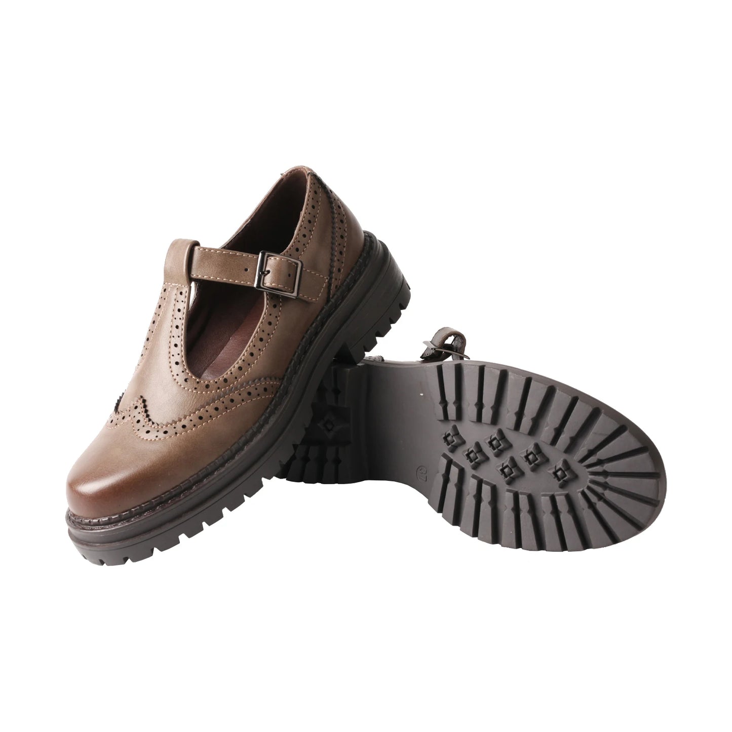 TMA EYES Versatile Retro Flat Women's Leather Shoes Breathable Summer Style Simple Design Powder Brushed Fashion Footwear