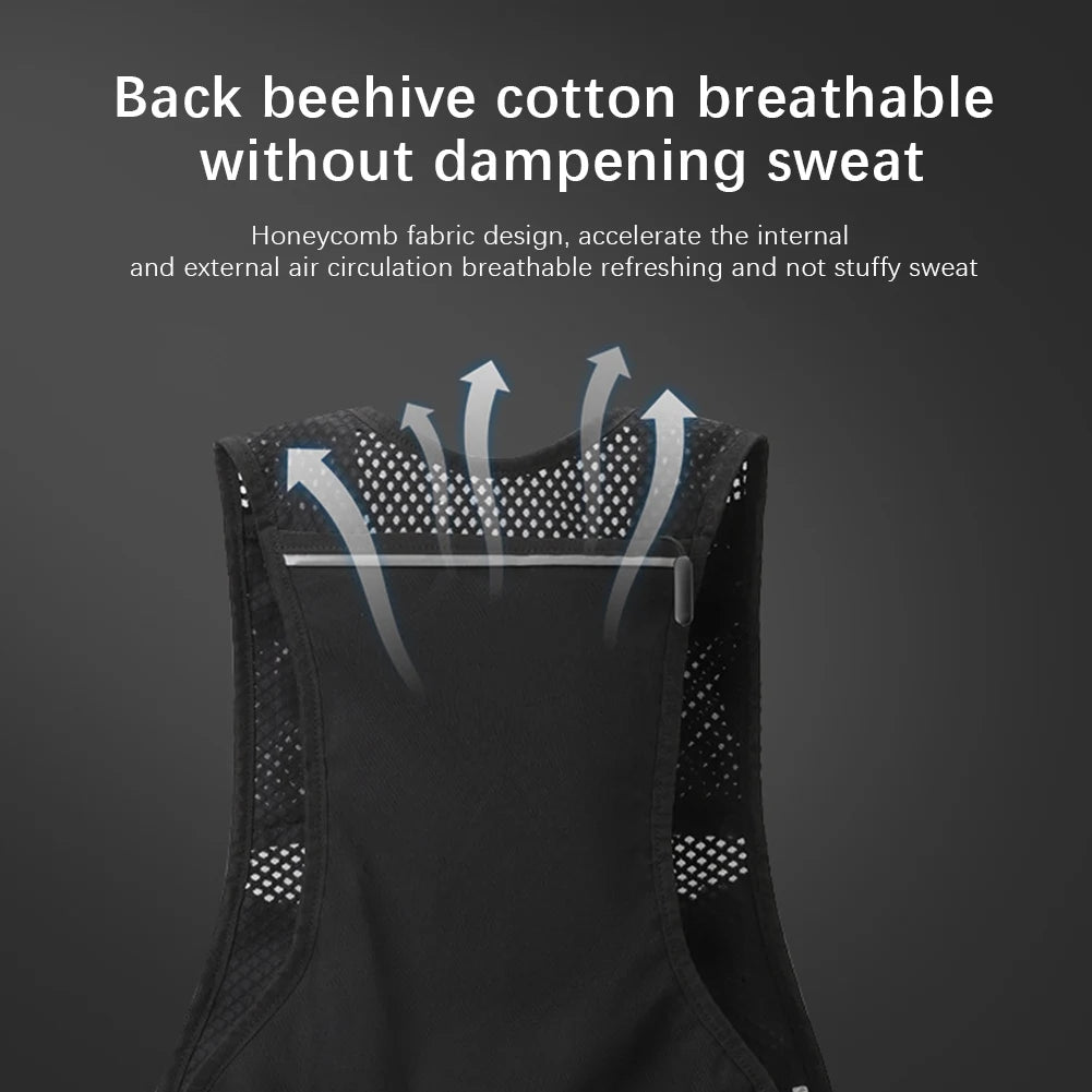 Hydration Running Vest Running Phone Holder Vest Multi-pockets Lightweight Cycling Backpack Breathable for Outdoor Sports
