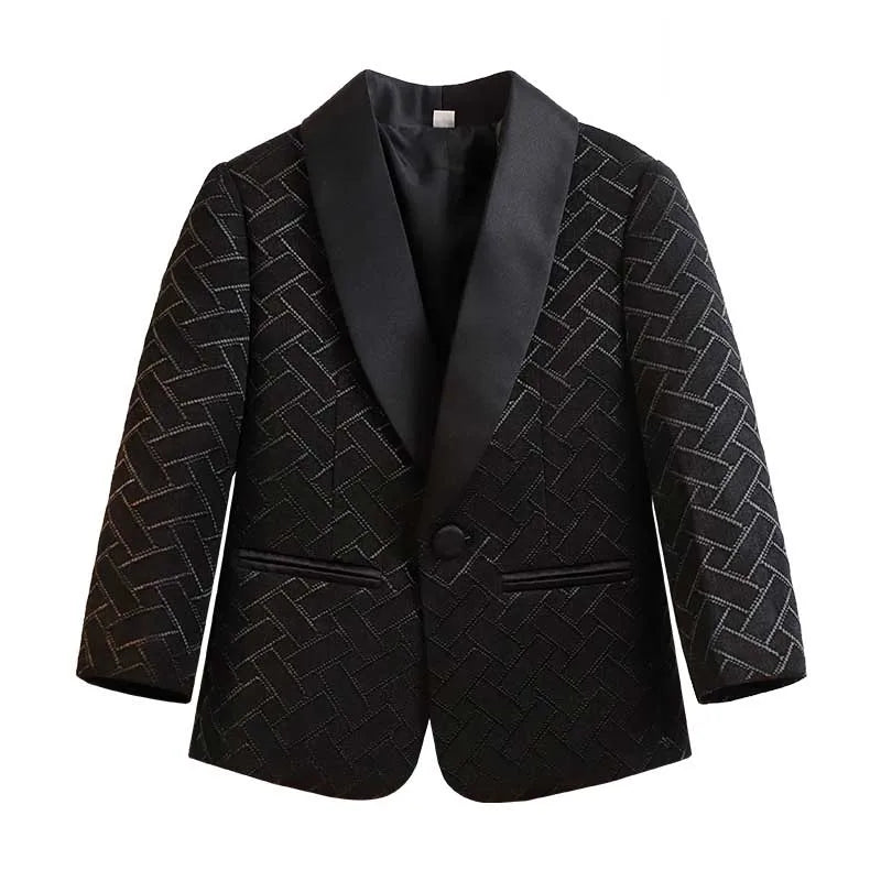 Children New Year Photography Jakcet Boys Formal Ceremony Costume Coat Kids Girls Piano Wedding Performance Birthday Party Dress