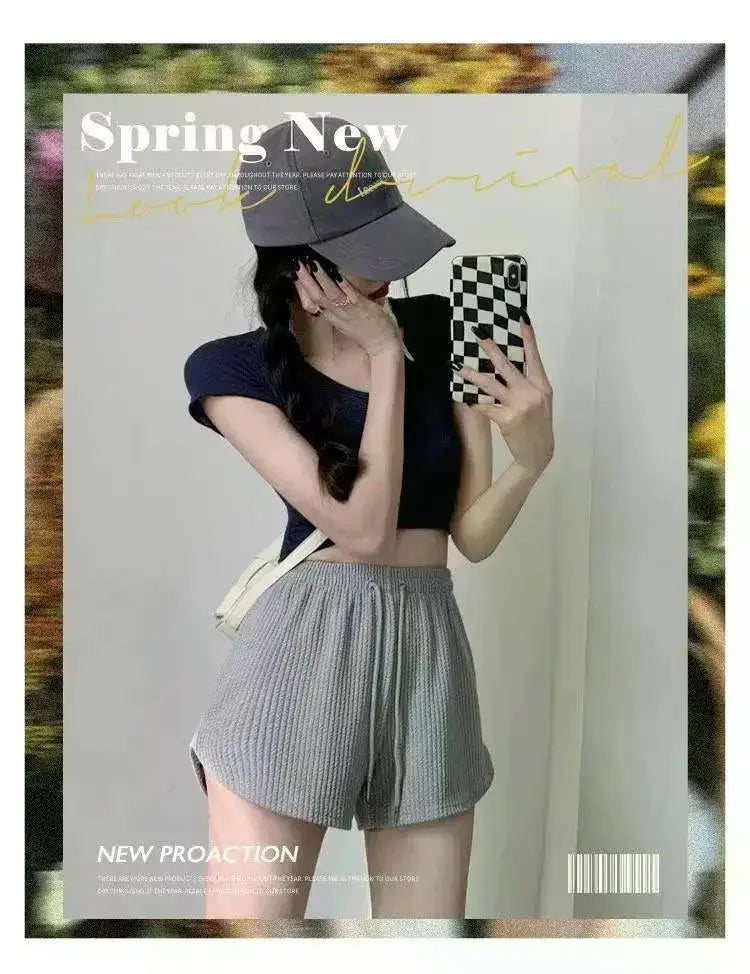 Women Gym Fitness Running Shorts Women's Summer Thin Style Loose Casual Large Size Wide Leg High Waist A-word Sports Hot Pants