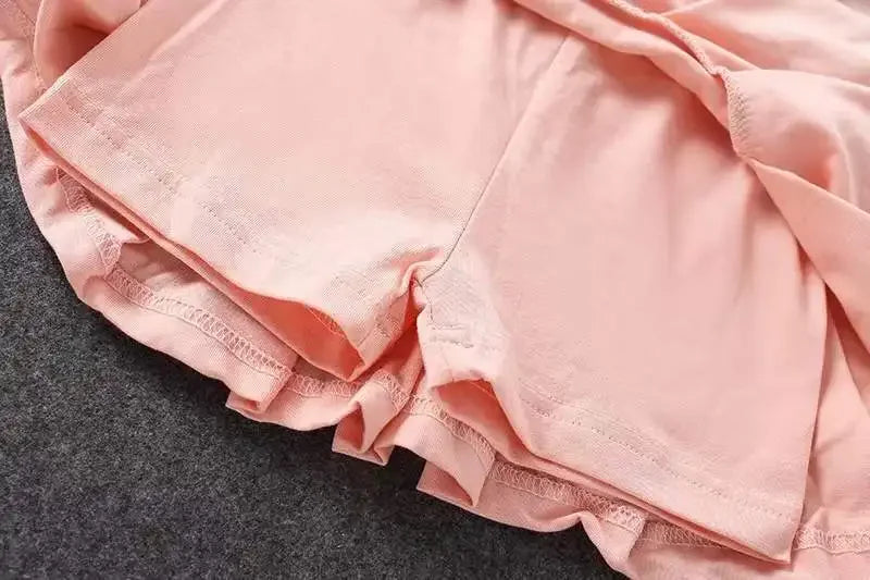 Girls' New All-Match Pleated Culottes Medium And Small Children'S Summer Skirt With Inner Safety Pants Student Uniform Skirts