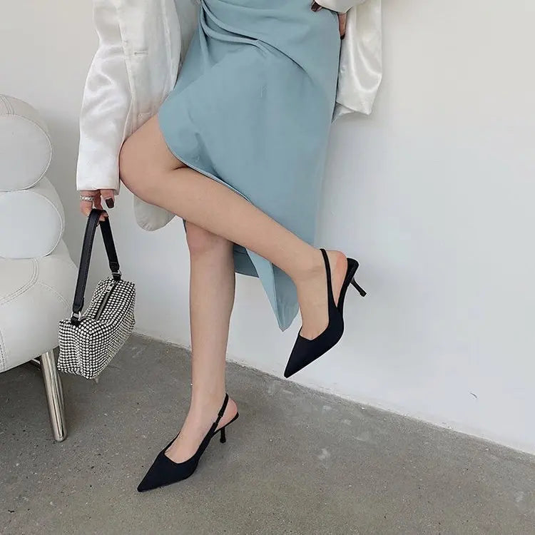 Oulylan High heeled Sandals  Women's Shoes Fashion Pumps Pointed Toe High Heels Shallow Women's Sandals Shoes for Women