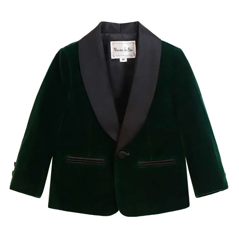 Children New Year Photography Jakcet Boys Formal Ceremony Costume Coat Kids Girls Piano Wedding Performance Birthday Party Dress