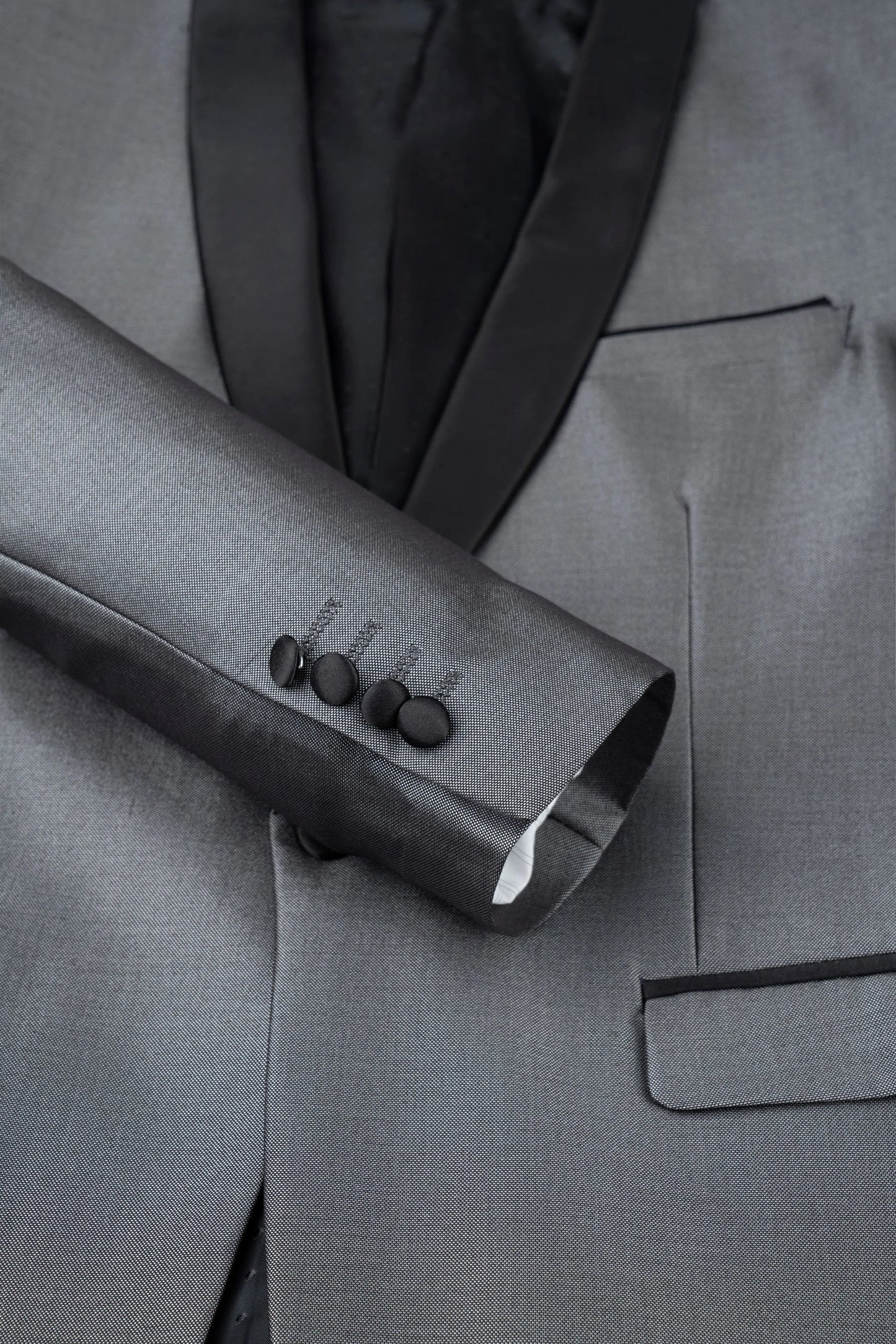 Men's White 3pcs Suit Set with Black Shawl Lapel, Single Button Formal Blazer, Vest & Trousers for Prom Wedding Dinner Busines