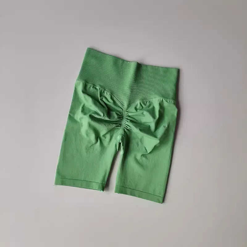 Summer Women's Yoga Shorts High Waist Fitness Workout Shorts  Sexy Booty Sport Shorts Soft Gym Shorts Running Cycling Shorts