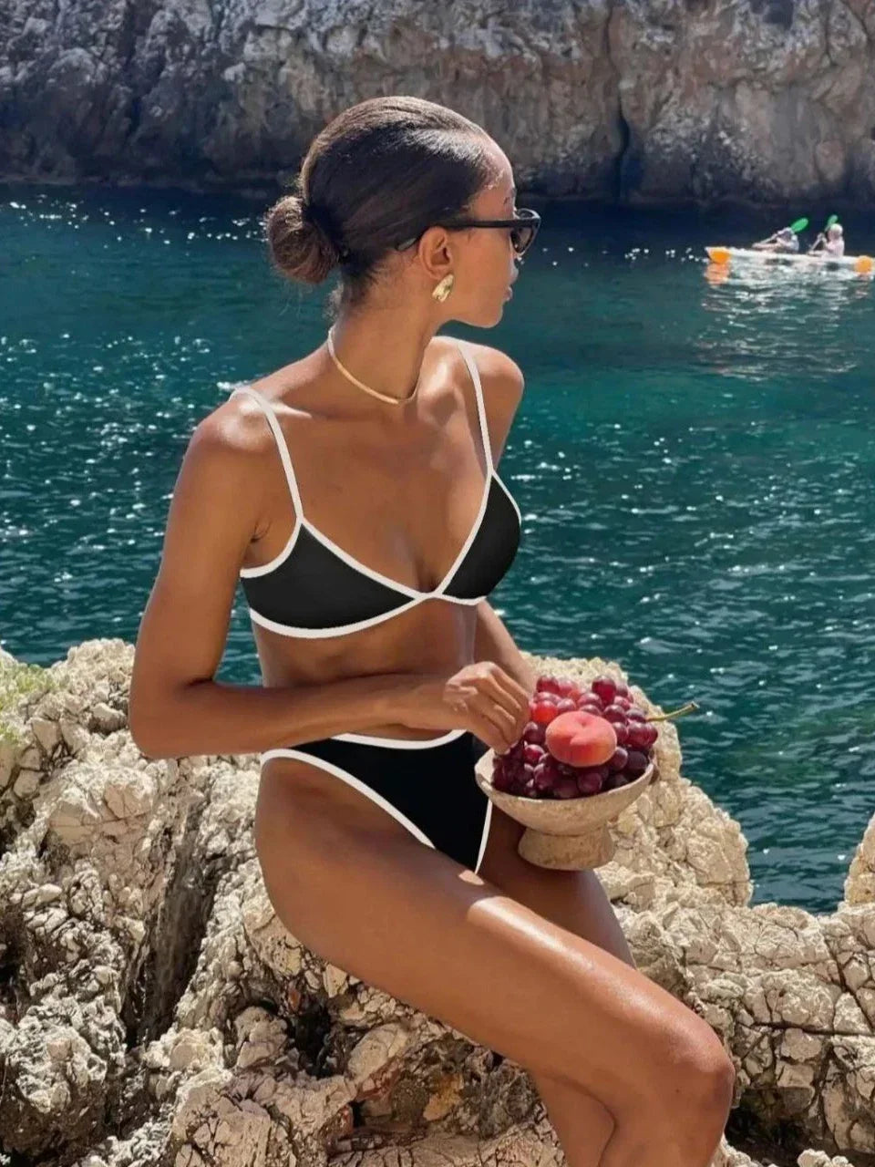 Sexy Bikini 2025 Swimsuit Women Swimwear Beachwear Female Bathing Suit Patchwork Basic Bikini set 2 piece Push-up Swim Suits