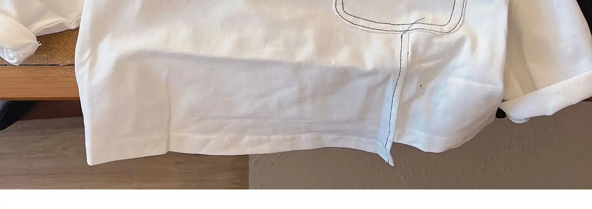 Autumn Boys Long-sleeved T-shirt Spring and Autumn 2023 New Children's Solid Color Irregular Bottoming Shirt Baby Inner Tops