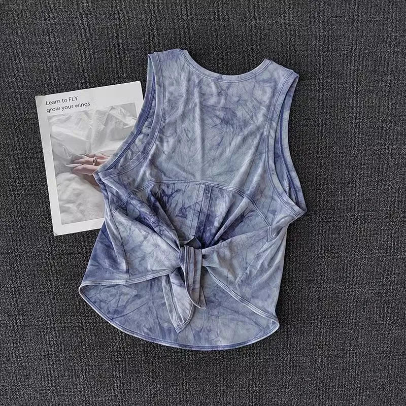 Sports Vest Women's Quick Drying Loose Running T-Shirt Fitness Top Sleeveless Yoga Shirt Beautiful Back Breathable Mesh T-shirt