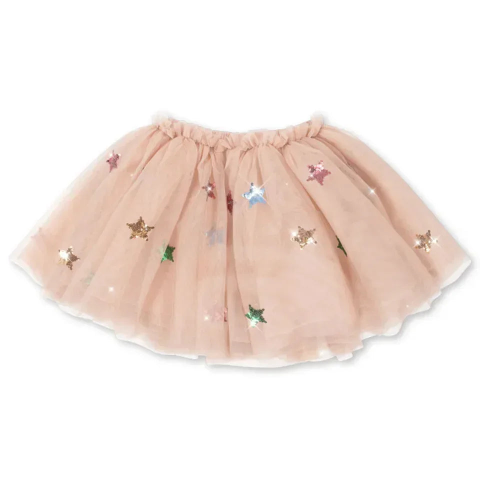 2024 KS Baby Girls Star Sequins Dress Kids Clothes Girls Mesh Princess Dresses Children Casual Skirts Christmas Party Vestidos