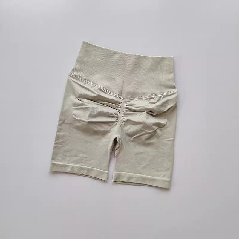 Summer Women's Yoga Shorts High Waist Fitness Workout Shorts  Sexy Booty Sport Shorts Soft Gym Shorts Running Cycling Shorts