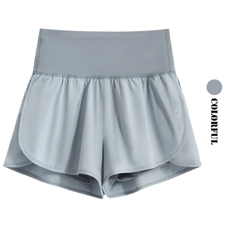 Women Yoga Shorts High Waist Double Layer Running Gym Shorts With Pocket Summer Sportswear Fitness Clothes Jogger Short New