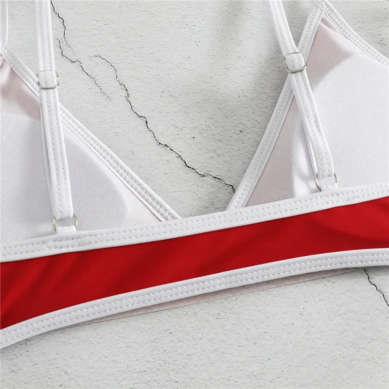 Sexy Bikini 2025 Swimsuit Women Swimwear Beachwear Female Bathing Suit Patchwork Basic Bikini set 2 piece Push-up Swim Suits