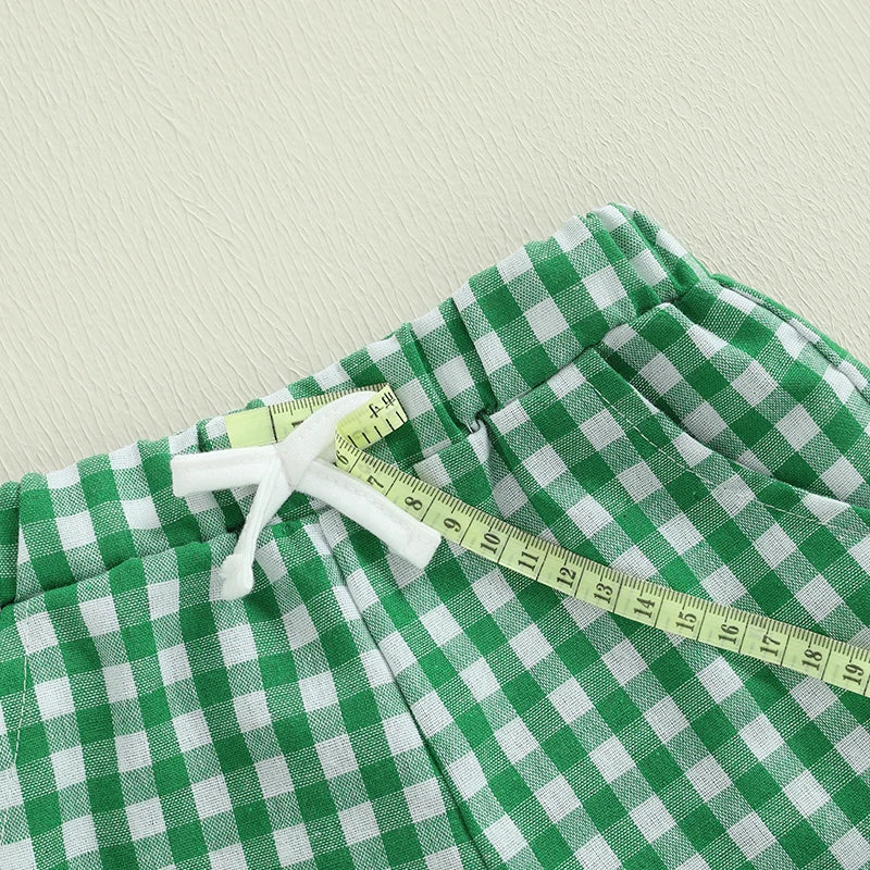 Toddler Boys Casual Outfits Cute Animal Print Short Sleeves T-Shirt and Elastic Denim Shorts Set for Summer Wear