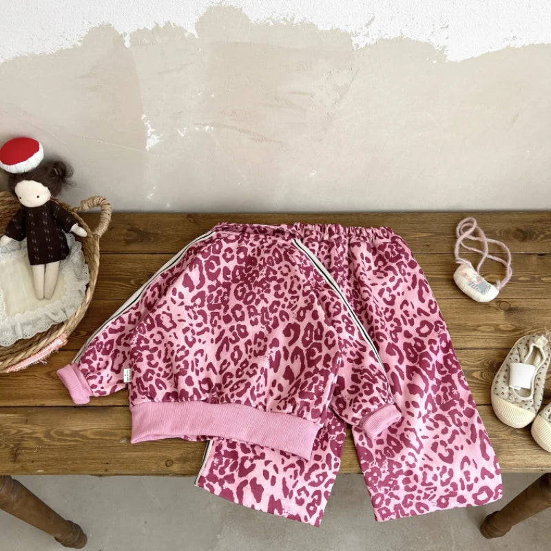 Autumn Girls Sets Children's Warm Suit Kids Zipped Long-Sleeved Coat Trousers 2Pcs New Boys Fashion Outfit Baby Casual Clothes