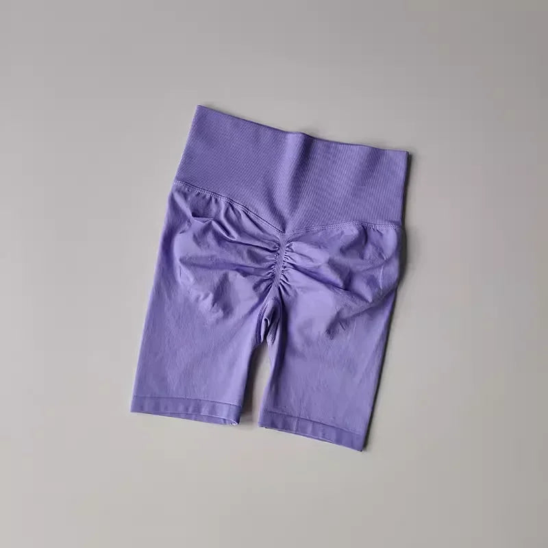 Summer Women's Yoga Shorts High Waist Fitness Workout Shorts  Sexy Booty Sport Shorts Soft Gym Shorts Running Cycling Shorts