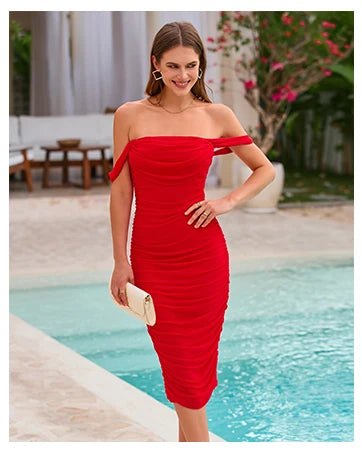 Women's Spring Fall Midi Dress Casual Long/Short Sleeve Elegant and fashionable V Neck Swiss Dot Pleated A Line Flowy Dresses