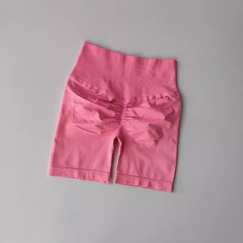 Summer Women's Yoga Shorts High Waist Fitness Workout Shorts  Sexy Booty Sport Shorts Soft Gym Shorts Running Cycling Shorts