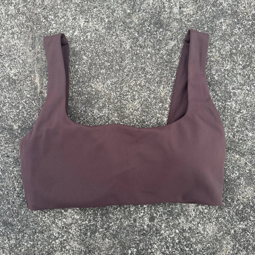 Solid Color Hollow back shoulder straps Square collar Gym Yoga Underwear Women  Fitness sport Bra Top Comprehensive Training pad