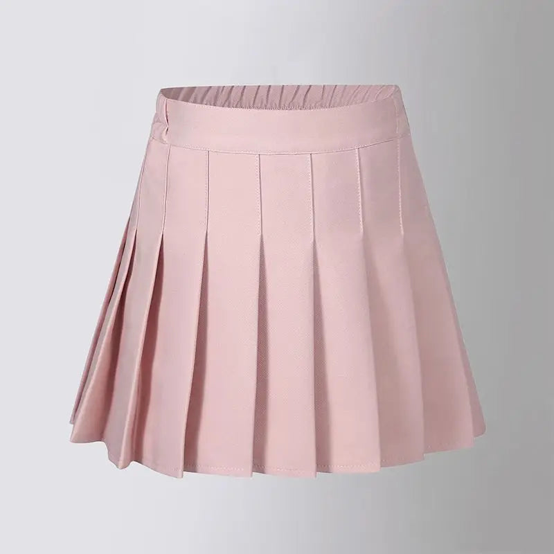 Summer Baby Girls Cake Skirts Solid Elastic Waist Children Girl Pleated Skirts High Quality Preppy Style Junior Girl Dance Skirt